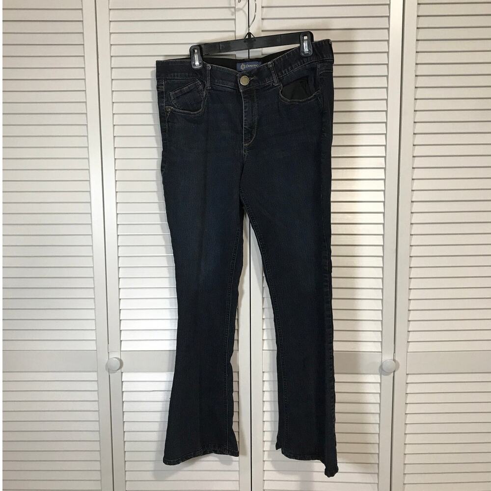 Democracy Ab Solution Itty Bitty Blue Slim Tummy Control Bootcut Jeans Women 16